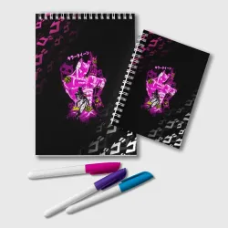 Блокнот Killer Queen розовый на черной полосе