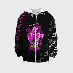 Детская куртка 3D Killer Queen розовый на черной полосе