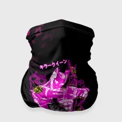 Бандана-труба 3D Killer Queen розовый на черной полосе