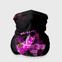 Бандана-труба 3D Killer Queen розовый на черной полосе
