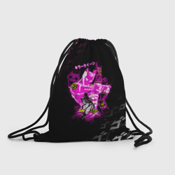 Рюкзак-мешок 3D Killer Queen розовый на черной полосе