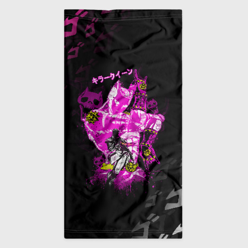 Бандана-труба 3D Killer Queen розовый на черной полосе, цвет 3D печать - фото 7