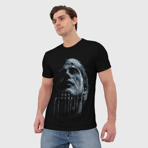 Мужская футболка 3D с принтом Death Stranding DS, фото на моделе #1