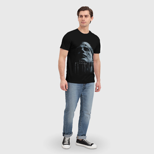 Мужская футболка 3D с принтом Death Stranding DS, вид сбоку #3