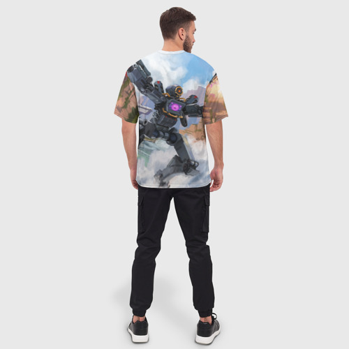 Мужская футболка oversize 3D Apex Legends Патфайндер, цвет 3D печать - фото 4