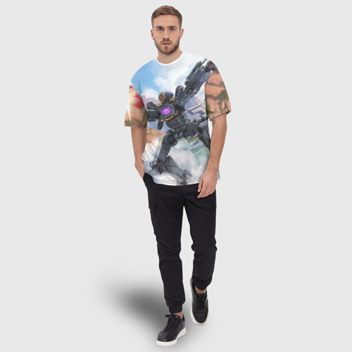 Мужская футболка oversize 3D Apex Legends Патфайндер, цвет 3D печать - фото 5