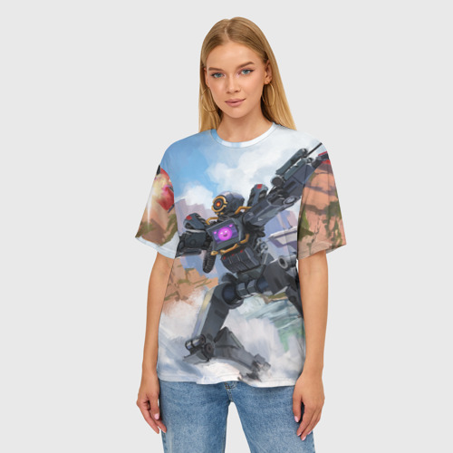 Женская футболка oversize 3D Apex Legends Патфайндер, цвет 3D печать - фото 3