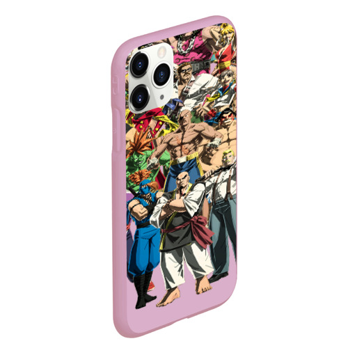 Чехол для iPhone 11 Pro Max матовый Street Fighter Сharacters, цвет розовый - фото 3