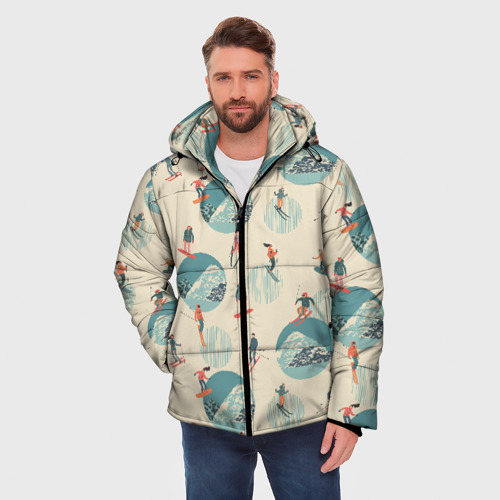 Мужская зимняя куртка 3D Лыжники - фото 3