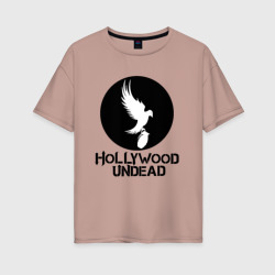 Женская футболка хлопок Oversize Hollywood Undead
