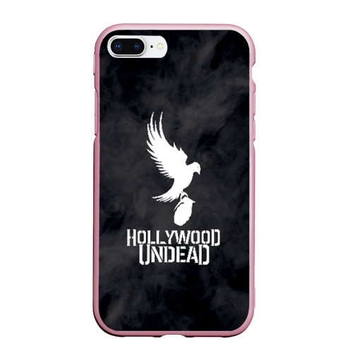 Чехол для iPhone 7Plus/8 Plus матовый Hollywood Undead, цвет розовый