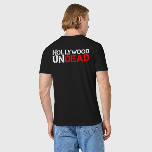Мужская футболка хлопок Hollywood Undead, цвет черный - фото 4