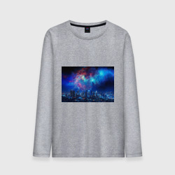 Мужской лонгслив хлопок Ночь в городе