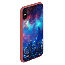 Чехол для iPhone XS Max матовый Ночь в городе - фото 2