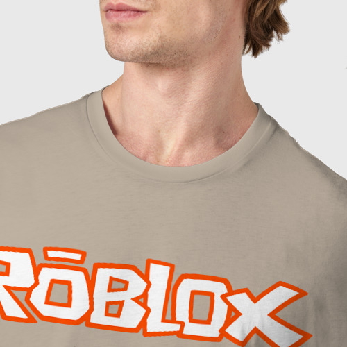 Мужская футболка хлопок Roblox, цвет миндальный - фото 6
