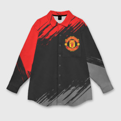 Женская рубашка oversize 3D Манчестер Юнайтед FCMU Manchester united