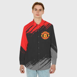 Мужская рубашка oversize 3D Манчестер Юнайтед FCMU Manchester united - фото 2