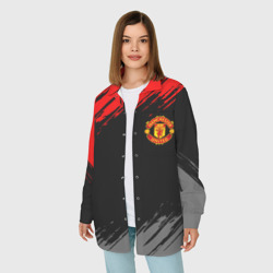 Женская рубашка oversize 3D Манчестер Юнайтед FCMU Manchester united - фото 2
