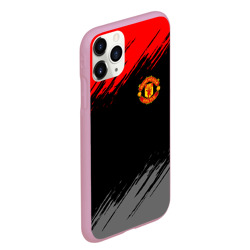 Чехол для iPhone 11 Pro Max матовый Манчестер Юнайтед FCMU Manchester united - фото 2