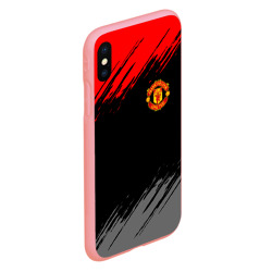 Чехол для iPhone XS Max матовый Манчестер Юнайтед FCMU Manchester united - фото 2