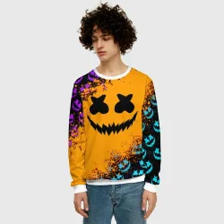 Мужской свитшот 3D Marshmello halloween - фото 2