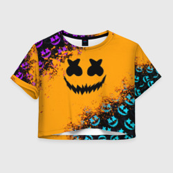 Женская футболка Crop-top 3D Marshmello halloween