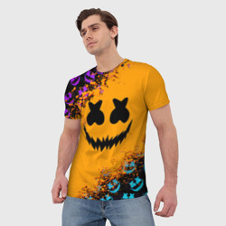 Мужская футболка 3D Marshmello halloween - фото 2