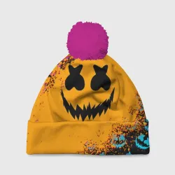 Шапка 3D c помпоном Marshmello halloween