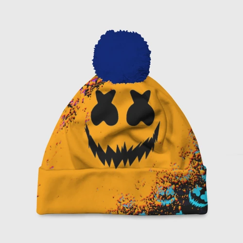 Шапка 3D c помпоном Marshmello halloween