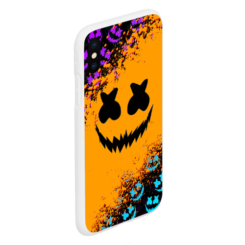 Чехол для iPhone XS Max матовый Marshmello halloween, цвет белый - фото 3