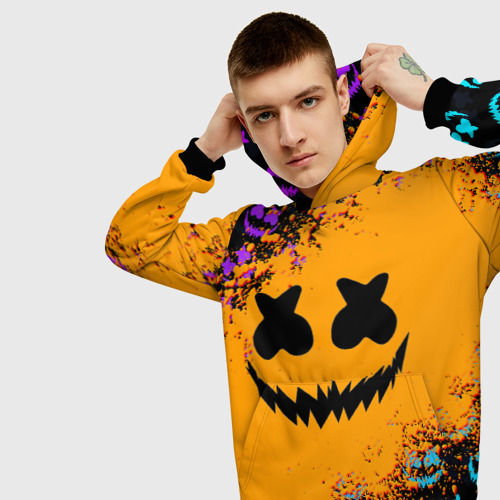 Мужская толстовка 3D Marshmello halloween, цвет черный - фото 5