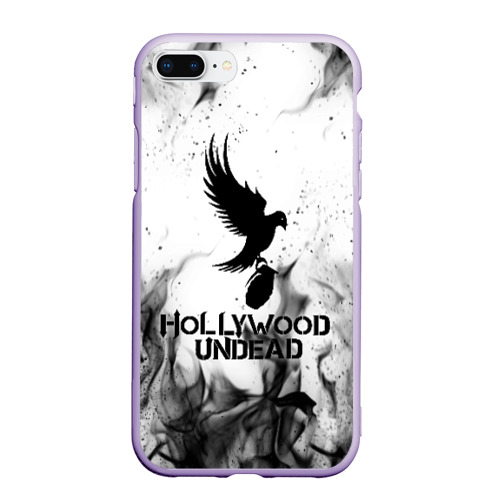 Чехол для iPhone 7Plus/8 Plus матовый Hollywood Undead, цвет светло-сиреневый