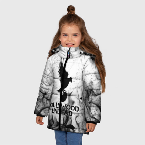 Зимняя куртка для девочек 3D Hollywood Undead, цвет черный - фото 3