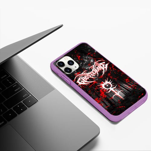 Чехол для iPhone 11 Pro Max матовый Ghostemane, цвет фиолетовый - фото 5