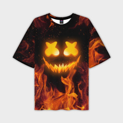 Мужская футболка oversize 3D Marshmello halloween