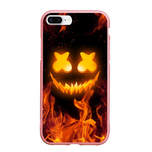 Чехол для iPhone 7Plus/8 Plus матовый Marshmello halloween, цвет баблгам
