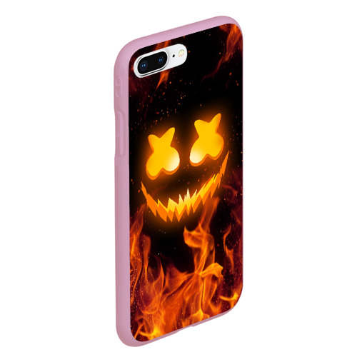 Чехол для iPhone 7Plus/8 Plus матовый Marshmello halloween, цвет розовый - фото 3