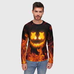 Мужской лонгслив 3D Marshmello halloween - фото 2