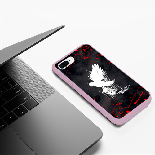 Чехол для iPhone 7Plus/8 Plus матовый Hollywood Undead HU, цвет розовый - фото 5