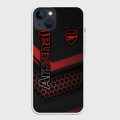 Чехол для iPhone 14 Plus с принтом Arsenal F.C, вид спереди №1
