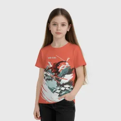 Детская футболка 3D Born to ski - фото 2