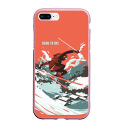 Чехол для iPhone 7Plus/8 Plus матовый Born to ski