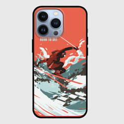Чехол для iPhone 13 Pro Born to ski