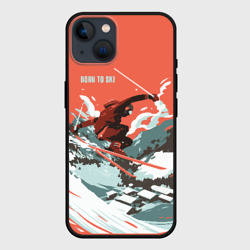 Чехол для iPhone 14 Born to ski