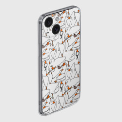 Чехол для iPhone 15 силиконовый с защитой камеры Злой гусь - фото 2