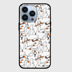 Чехол для iPhone 13 Pro Злой гусь