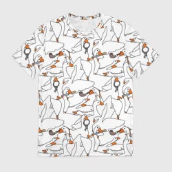 Мужская футболка 3D Злой гусь