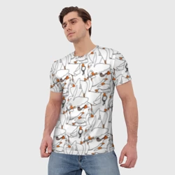 Мужская футболка 3D Злой гусь - фото 2