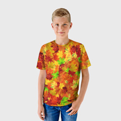 Детская футболка 3D Кленовые листья - фото 2