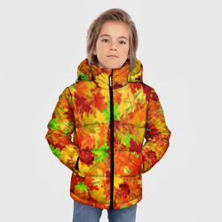 Зимняя куртка для мальчиков 3D Кленовые листья - фото 2
